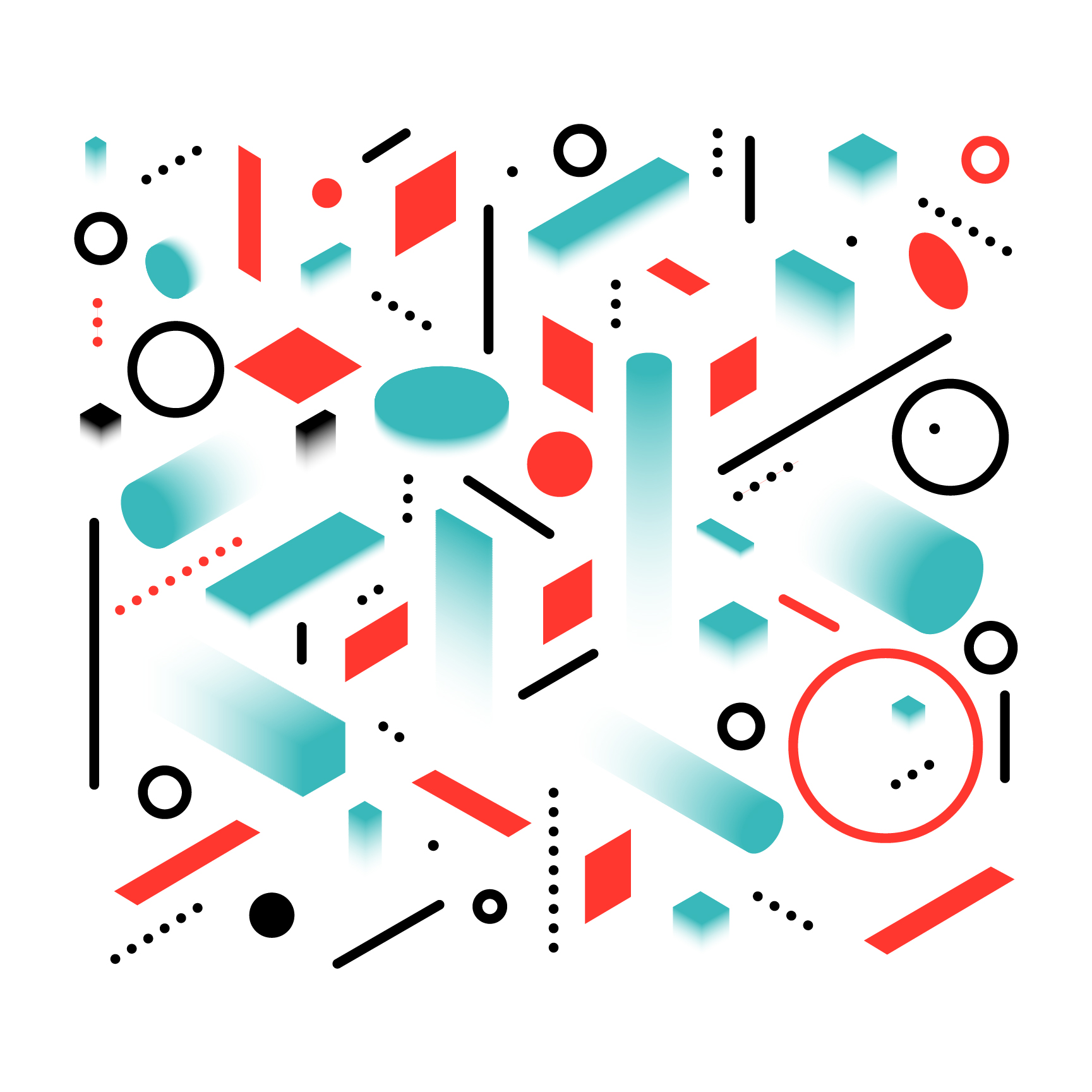 Isometric Shapes and Colors